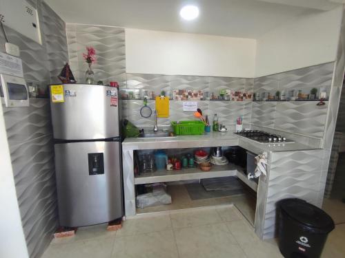 Η κουζίνα ή μικρή κουζίνα στο Reserva Curinca Santa Marta