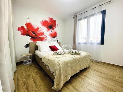 Postel nebo postele na pokoji v ubytování Villa Classée 3 étoiles familiale calme et nature