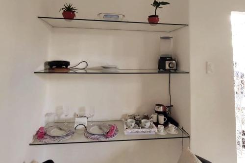 Nhà bếp/bếp nhỏ tại Casa Florescer