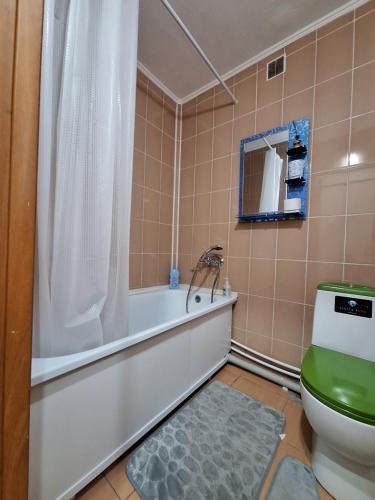 Koupelna v ubytování Квартира