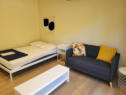 Postel nebo postele na pokoji v ubytování Camping ZELAIA