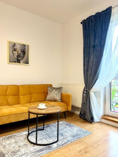 Χώρος καθιστικού στο Apartament na Zagrodowej