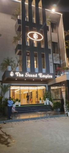 a building with a sign that reads the grand empire at Hotel Grand Empire, Banquet, Swimming Pool with Taj View in Agra