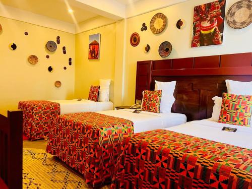 Postel nebo postele na pokoji v ubytování Kerama Silent Lodge