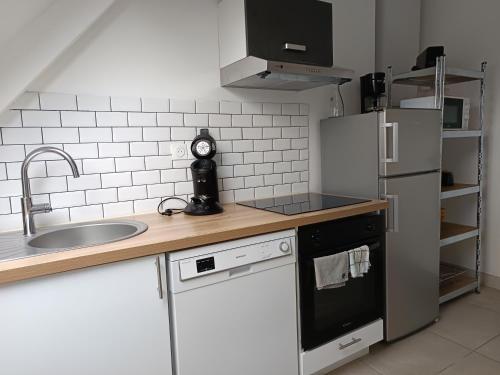 Kuchyň nebo kuchyňský kout v ubytování Appartement Saphir 2-6 pers - L' Artdu'Net -
