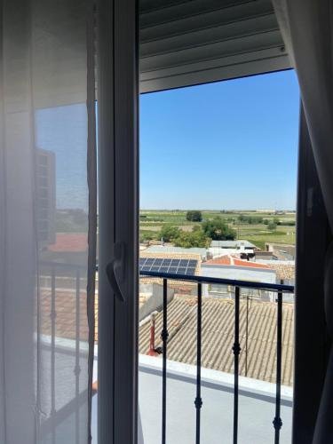 a view from a window with a view of a building at Apartamento Happy Street 3 in Socuéllamos