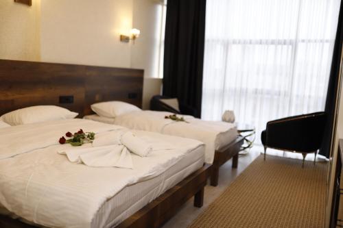 New Konak Hotelにあるベッド