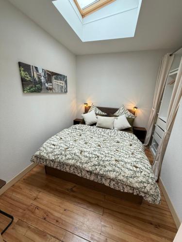 Postel nebo postele na pokoji v ubytování Appartement vue mer plein centre Arcachon