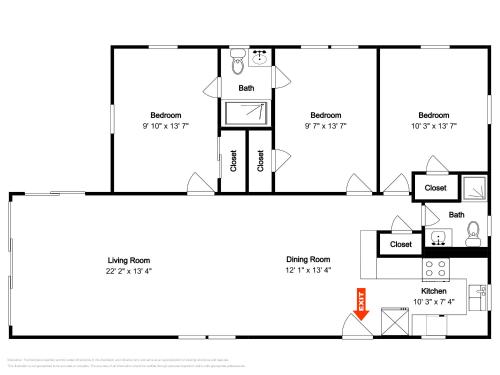 a floor plan of a house at Mamaws Spot in Hampstead