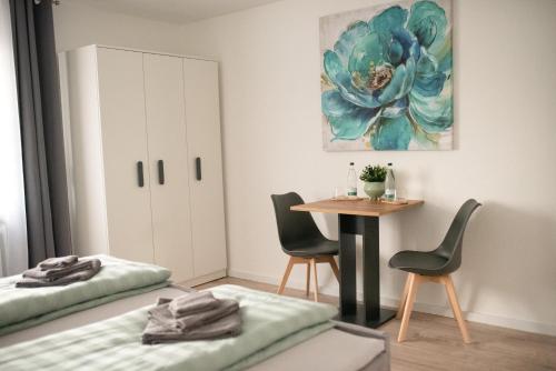 Postel nebo postele na pokoji v ubytování Ferienzimmer Albbruck