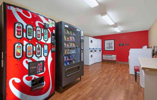 a store with a cocacola refrigerator in a room at Extended Stay America Suites - Princeton - South Brunswick in South Brunswick Terrace