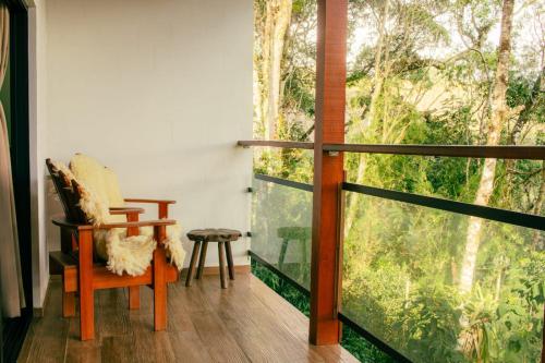 Μπαλκόνι ή βεράντα στο Pousada Paraíso das Araucárias