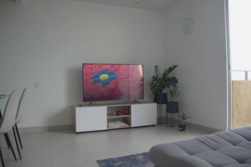 TV a/nebo společenská místnost v ubytování Habitaciones Privadas En Valledupar