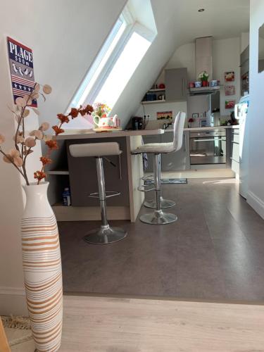 Photo de la galerie de l'établissement T2 avec vue mer exceptionnelle, à Bénodet