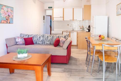 Kuchyň nebo kuchyňský kout v ubytování Volos City Αpartment #1