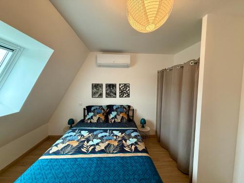 Postel nebo postele na pokoji v ubytování Gite de charme avec piscine 4 chambres