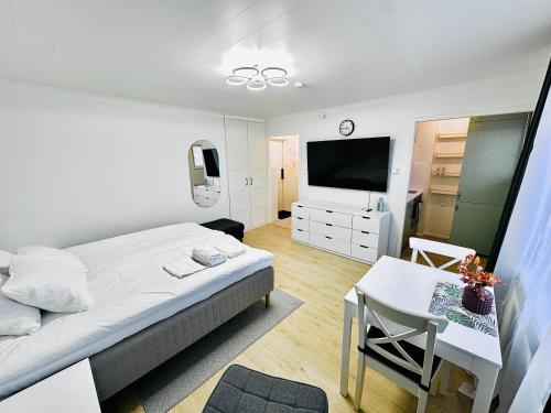 TV a/nebo společenská místnost v ubytování Katariina Apartments