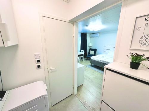 Kuchyň nebo kuchyňský kout v ubytování Katariina Apartments