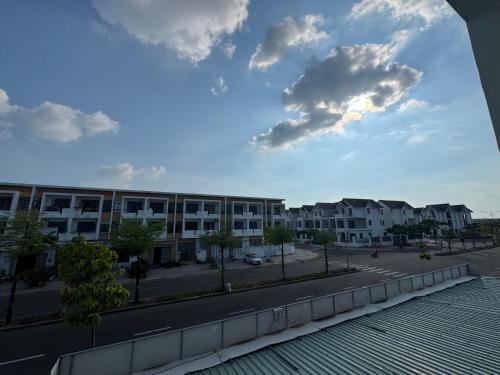 a view from a balcony of a building at Khách sạn Giang Thành, khu đô thị Tây Bắc, gần bến tàu đi Phú Quốc in Rach Gia