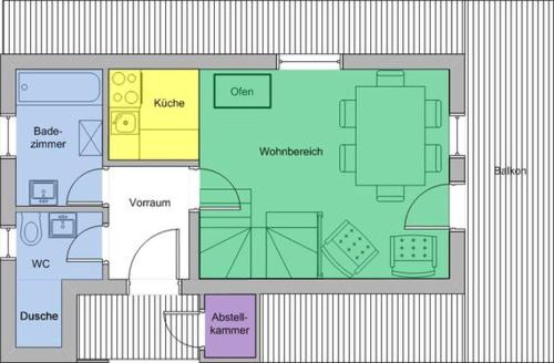a drawing of a floor plan of a house at Almhütte Falkert in Patergassen