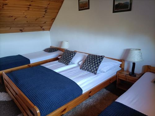 Postel nebo postele na pokoji v ubytování Mala Chatka