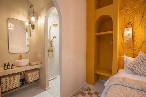 Koupelna v ubytování Riad Tassili Boutique