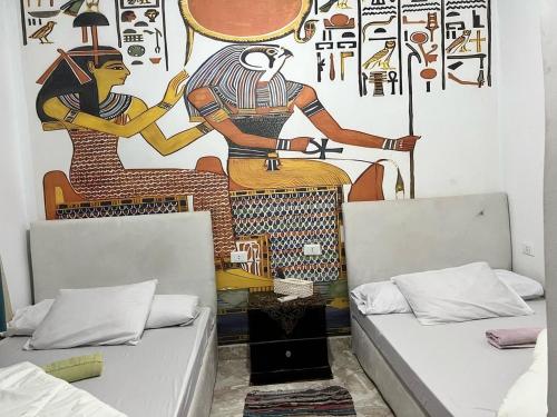 Un lugar para sentarse en Jana Pyramids view inn