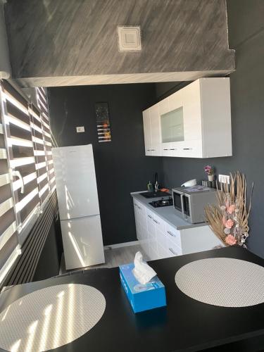 Kuchyň nebo kuchyňský kout v ubytování Apartament Modern Mamaia Nord