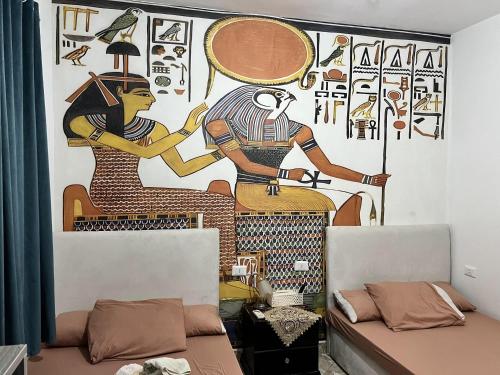 Un lugar para sentarse en Jana Pyramids view inn