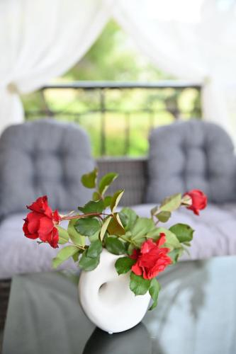 Χώρος καθιστικού στο Evas Guesthouse