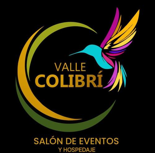 a colorful bird flying in a circle with the text value cubitt at Valle Colibrí in Tuxpan
