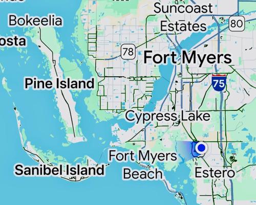 a map of the united states at Fort Myers Sunset in Fort Myers