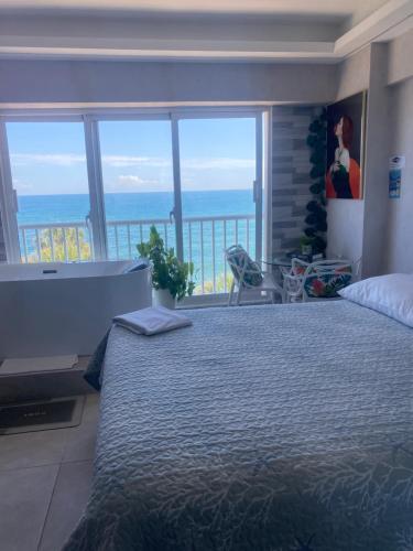 Ένα ή περισσότερα κρεβάτια σε δωμάτιο στο Mar & Relax