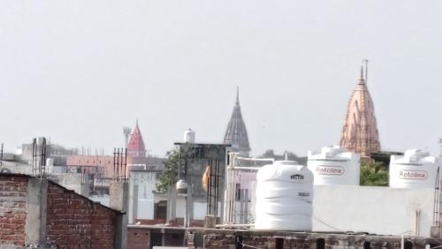 a view of a city skyline with buildings at Maa Bhagwati Home stay & PG House in Ayodhya
