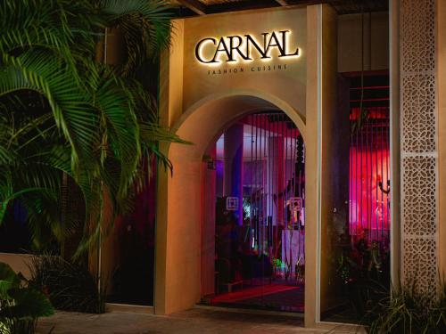 a entrance to a hotel with a sign that reads canal trauma center at Grand Sirenis Riviera Maya Resort & Spa All Inclusive in Akumal
