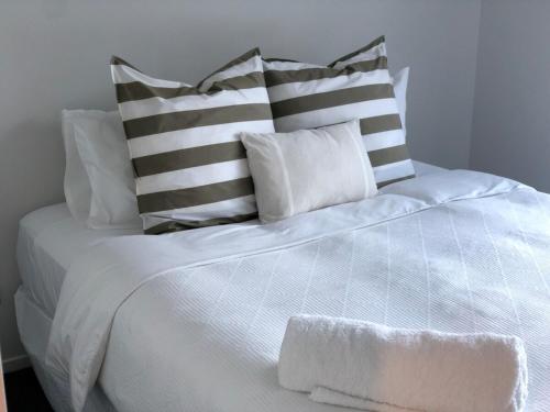 Ένα ή περισσότερα κρεβάτια σε δωμάτιο στο Prime New Apartment - Kaikōura