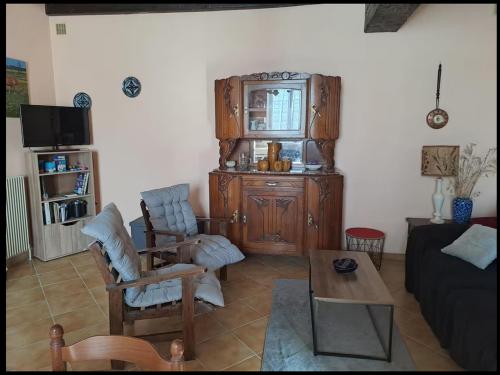 Χώρος καθιστικού στο Maison avec vue sur la campagne