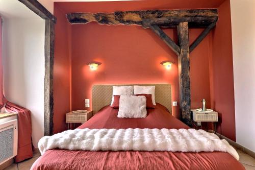 Cama o camas de una habitación en Chambres D'HÔTES