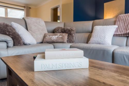 a box on a coffee table in a living room at Prebends Field in Gilesgate