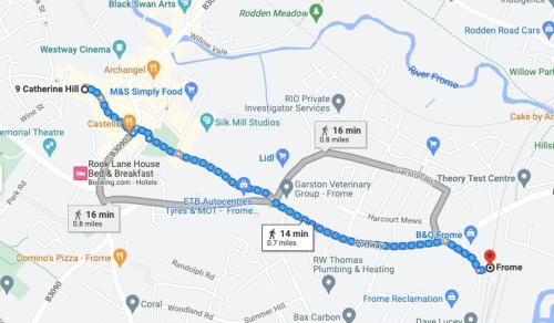 a map of the subway line in dublin at Catherine Hill House Grade 2 Listed Apartment, Frome in Frome