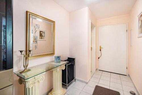 Ένα μπάνιο στο Ferienwohnung Marianna