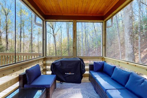 Χώρος καθιστικού στο Javabear Cabin