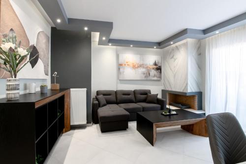 Ruang duduk di September15 Suites, Amfilochia