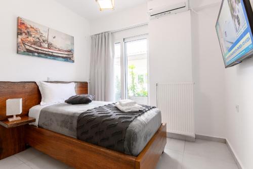 Katil atau katil-katil dalam bilik di September15 Suites, Amfilochia