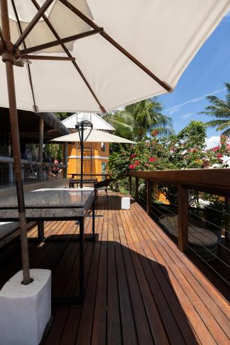 Μπαλκόνι ή βεράντα στο Hotel Morro De São Paulo