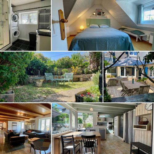 un collage de photos d'une maison dans l'établissement TI Soul - Calme- Authentique, à Crozon