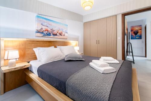 Katil atau katil-katil dalam bilik di September15 Suites, Amfilochia