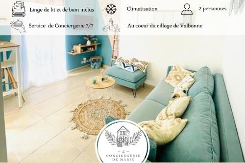 Studio cosy et climatisé au coeur du village