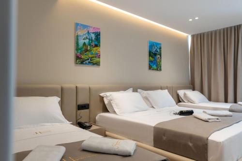 Jako Premium Hotelにあるベッド