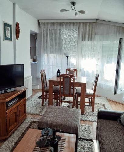 TV a/nebo společenská místnost v ubytování Apartman Džoni Vrnjčka Banja